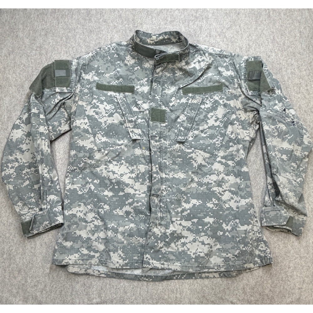 US Army ACU Digital Camo Combat Uniform Coat Mens Large Long Military Tactical